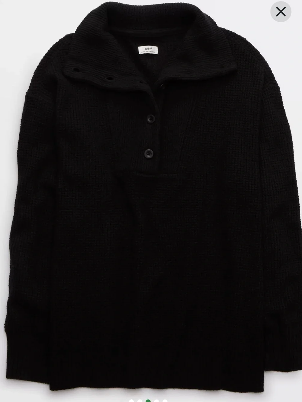 Aerie cozy up waffle button sweater